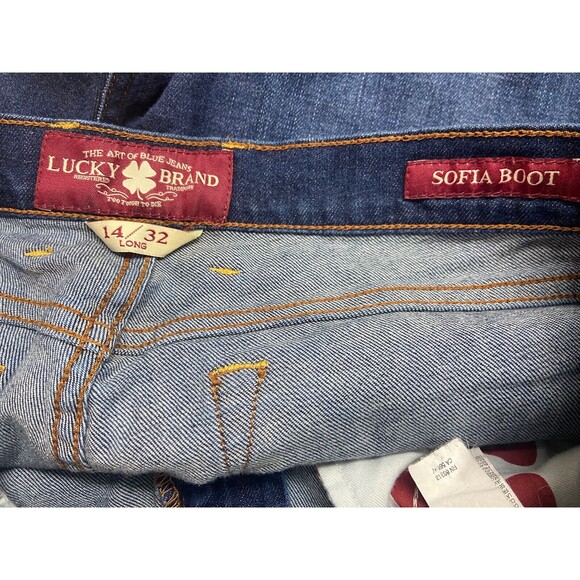 Lucky Brand Sofia Boot Jeans size 14 /32 Long Denim Mid Rise - Picture 5 of 6